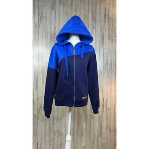 NWT Rydale Women's XS Full‎ Zip Hoodie Blue/Navy Long Sleeve Casual Outdoor